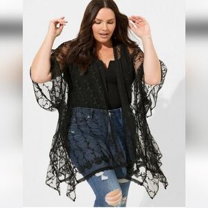 NWT Black Lace Ruana